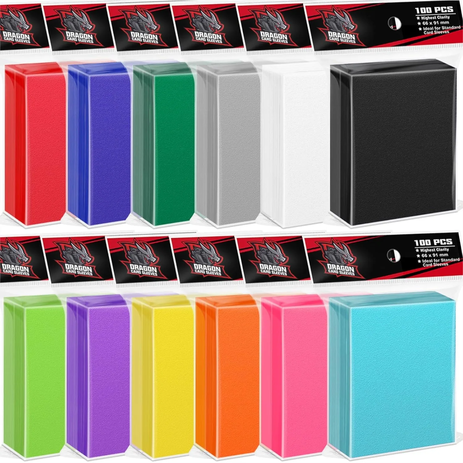 

1200 Pack Matte Trading Card Sleeves 12 Colors For Baseball TCG Sports Cards