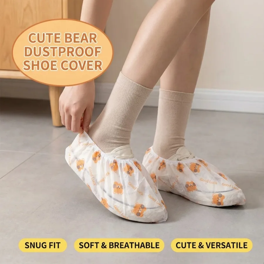 50 fundas para zapatos no tejidas, protectores antideslizantes gruesos, lavables y a prueba de polvo para uso doméstico y en hotel