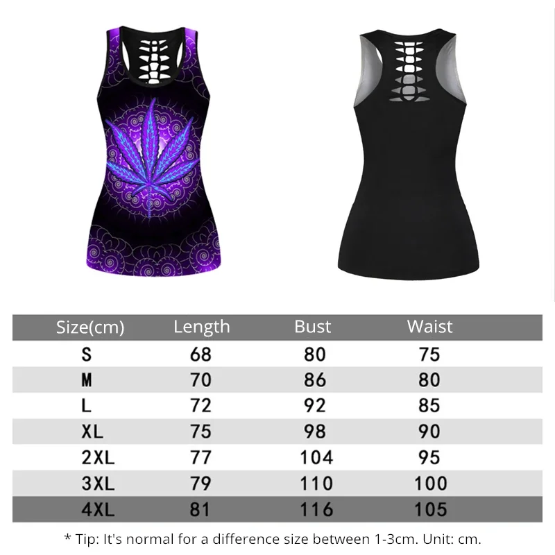المرأة سترة رياضية ورقة طباعة قمصان بلا أكمام المتضخم اليوغا القمم الجوف خارج قميص سريعة الجافة الصالة الرياضية تجريب تانك القمم الإناث #3