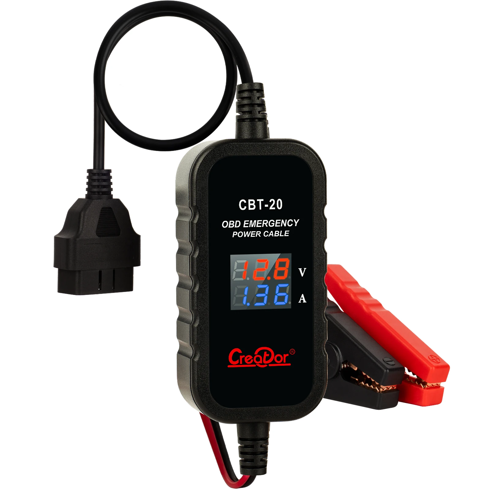 Cabo de Energia de Emergência OBD Creator CBT-20 para Carro, Protetor de Bateria OBD2, Conector de Bateria para ECU e Preservador de Memória OBD Automotivo