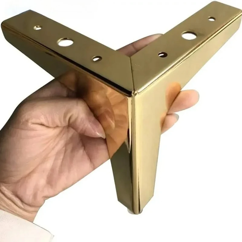 

4pcs European Light Luxury Furniture Cabinet Metal Support Cabinet Table Feet Hardware Sofa Feet Iron Cabinet Three Feet