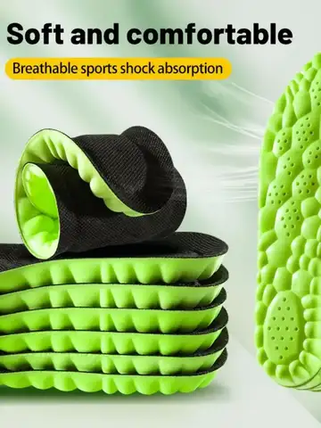 4D Sport Insole Super Soft Shoes Sole Pads for Feet Shock Absorption Baskets Shoe Sole Arch Support Orthopedic Inserts