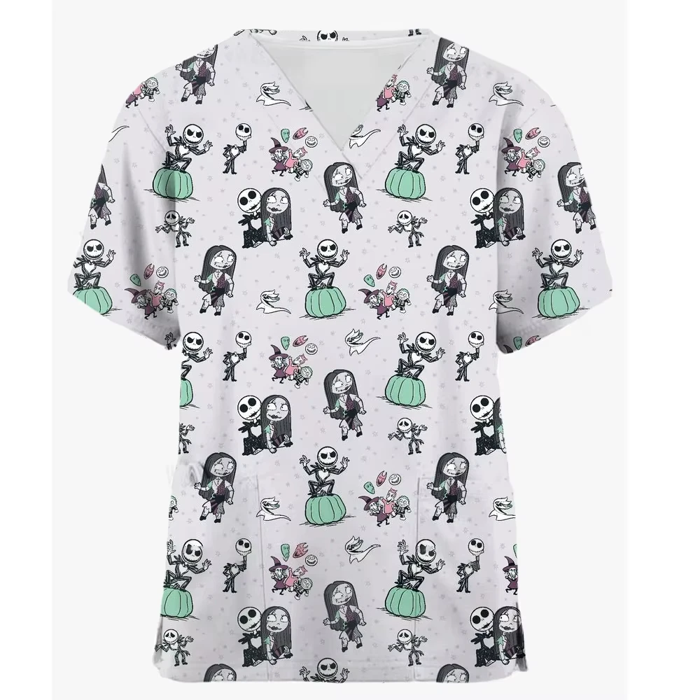 Disney Prinzessin Print Peeling Tops Frauen Zahnarzt Arbeits Uniform Krankenschwester Peeling Uniformes Medicos Para Mujer Zahn Krankenhaus Arbeitskleidung