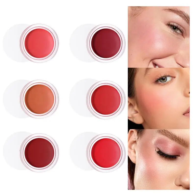 Baume pour les lèvres et les joues, crème éclaircissante et hydratante, 6 couleurs, maquillage pour le visage