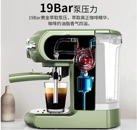 Petrus espresso coffee machine home commercial full auto Italian pressure steam foaming MILK Retro cafe maker PE3606 19BAR