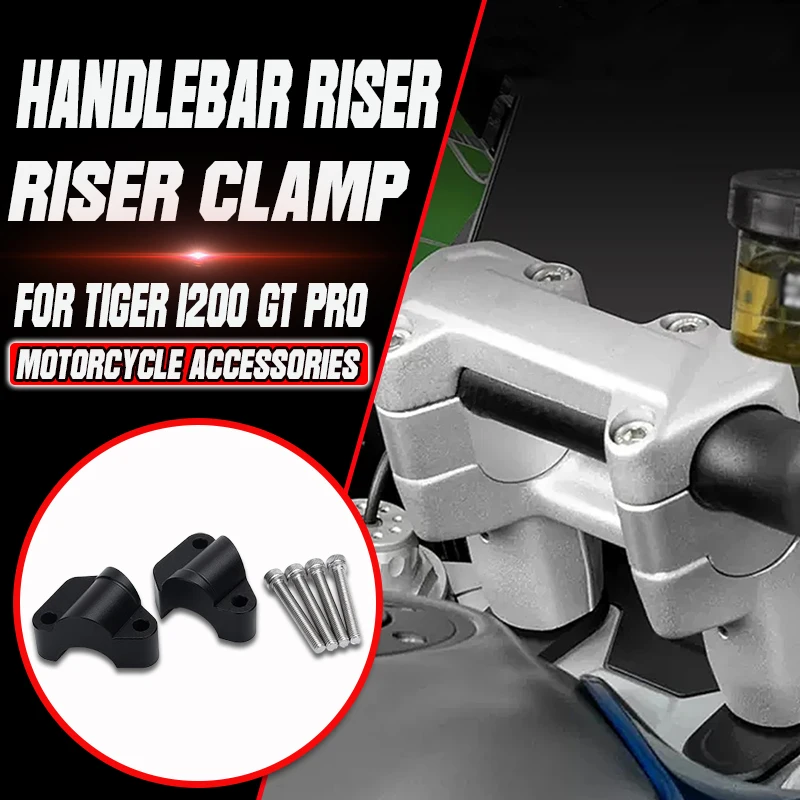 

Motorcycle Handle Bar Riser Back Moved Up 25MM Handlebar Mounting Risers New For TIGER1200 TIGER 1200 Tiger 1200 GT Pro 2023-