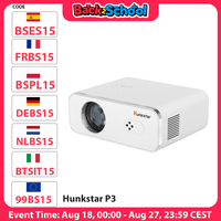 Hunkstar P3 1000 ANSI Android Projector, Native 1080P, 4K Decoding, HDR10, Auto-Keystone Correction & Auto Focus, Android 9.0