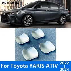 Akcesoria samochodowe do Toyota YARIS ATIV 2022 2023 2024 chromowana naklejka na nakładka ochronna klamka boczna pokrywa misy