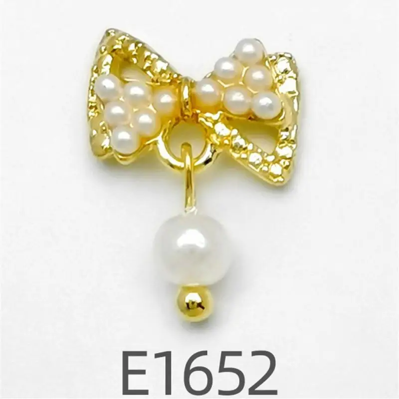 Nail Stickers Health Uniform Color Nail Decoration Manicure Lovely Alloy Not Easy To Fade Bow Nail Accessories