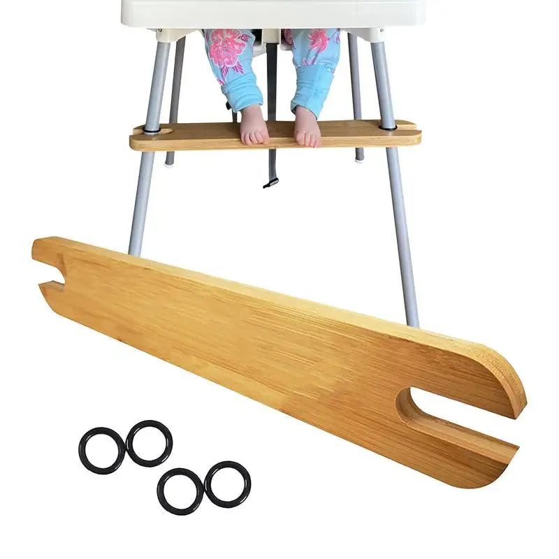 Baby Bamboo Footboard Chair Footrest Ergonomic Design Great Gift Children Seat High Chair Accessories