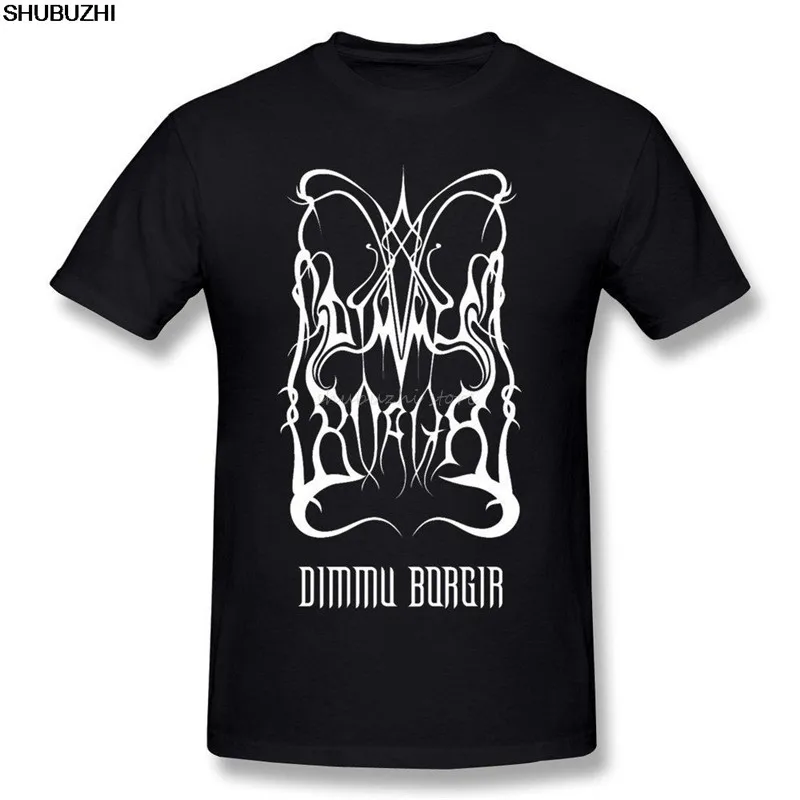 Men's Dimmu Borgir Death Metal Band Logo T-Shirt  Black Brand T Shirt Homme Tees Cartoon Hip Hop Shirt sbz4204