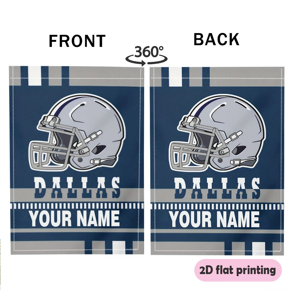1pc double-sided Customizable Football Helmet Stripe arden flag personalized custom Name Outdoor flagpole 30*45cm(12x18in) view 6