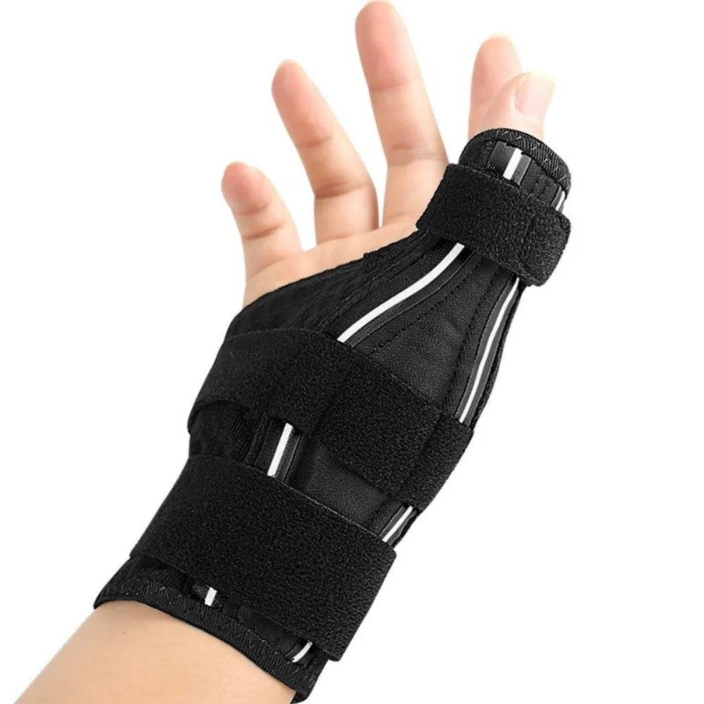 with Dual Support Strip Thumb Brace Adjustable Sprain Support Wrist Spica Splint Secure Fastening Breathable Wrist Brace Support