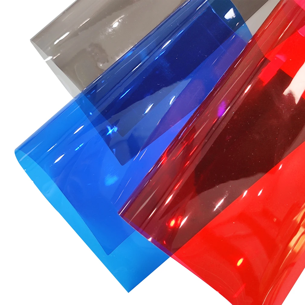 Holographic Iridescent Transparer Clear Tarpaulin Orignal Colour PVC Vinyl Fabric For Bag Notebookcover Craft DIY 30*135CM