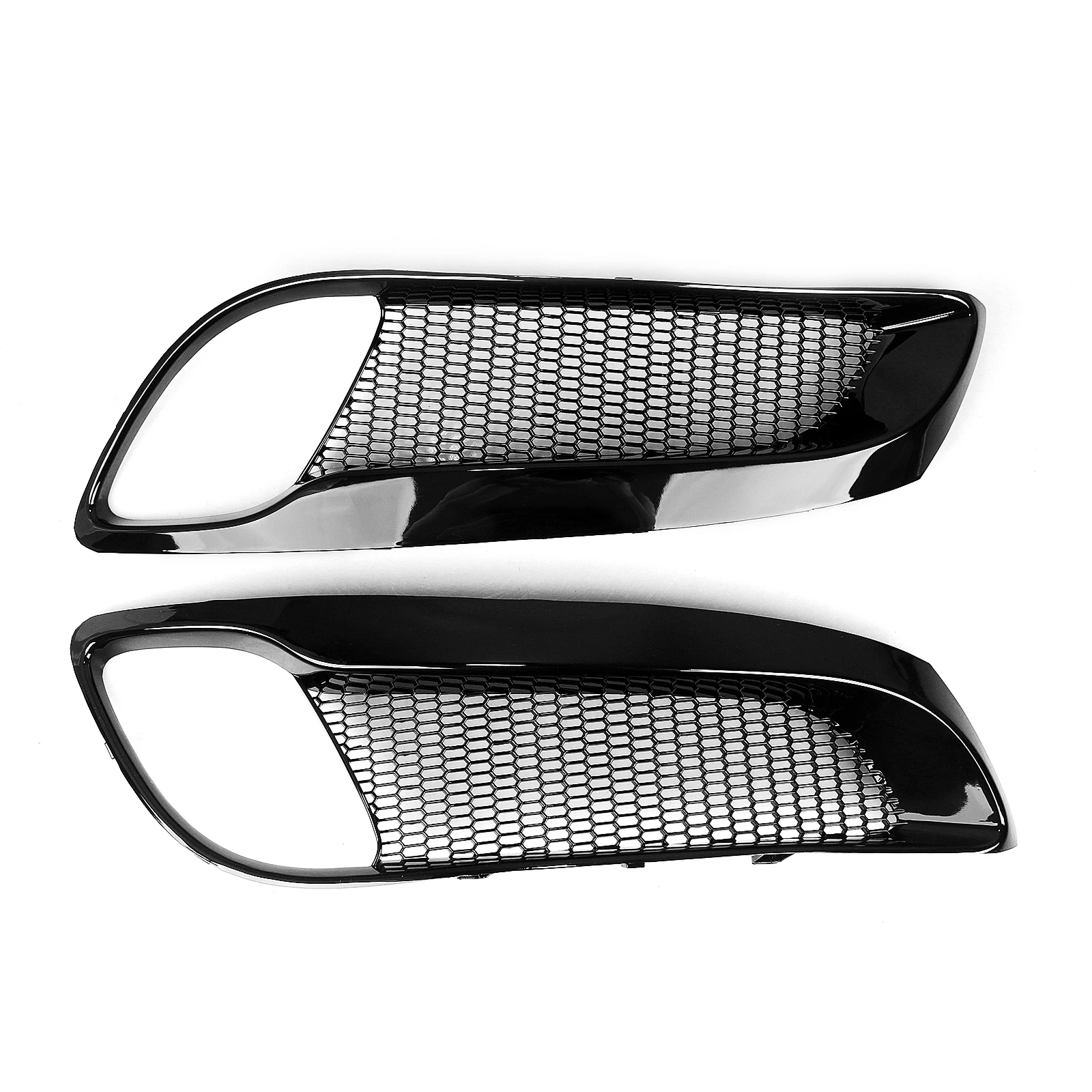 1 Pair Front Bumper Fog Light Cover Bezel Side Lamp Mesh Vent Outlet Frame For Hyundai Genesis Coupe 2008-2012