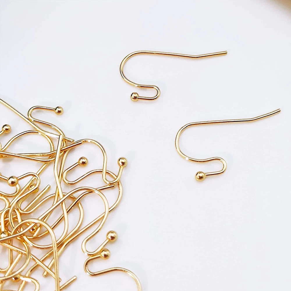 10pcs 316L Stainless Steel Golden Plated Earrings S Shape Fish Hook Wire Jewelry Making DIY Findings Accessory Design Wholesale