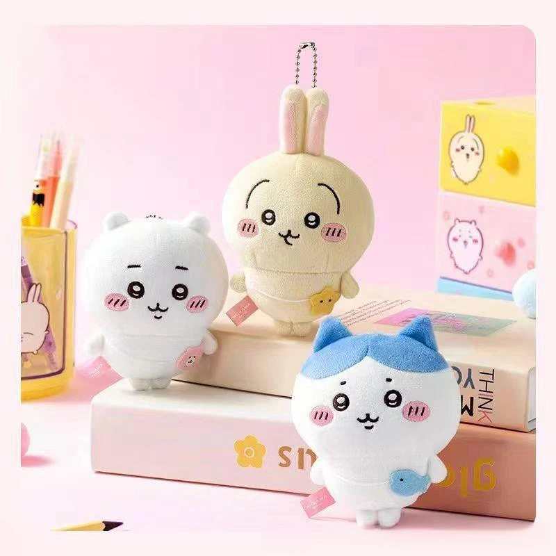 10cm Chiikawa juguetes de peluche Hachiware Usagi colgante de dibujos animados Kawaii muñeco de peluche mochila colgante decoración llavero regalos de cumpleaños