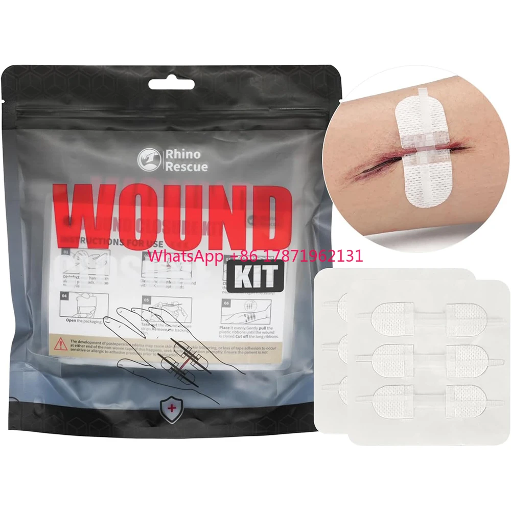 

RESCUE Zip Stitch 6pcs with Wound Dresssings, Wound Closure Strips, Zipstitch Laceration Closure Kit for Cut Care Band-aid