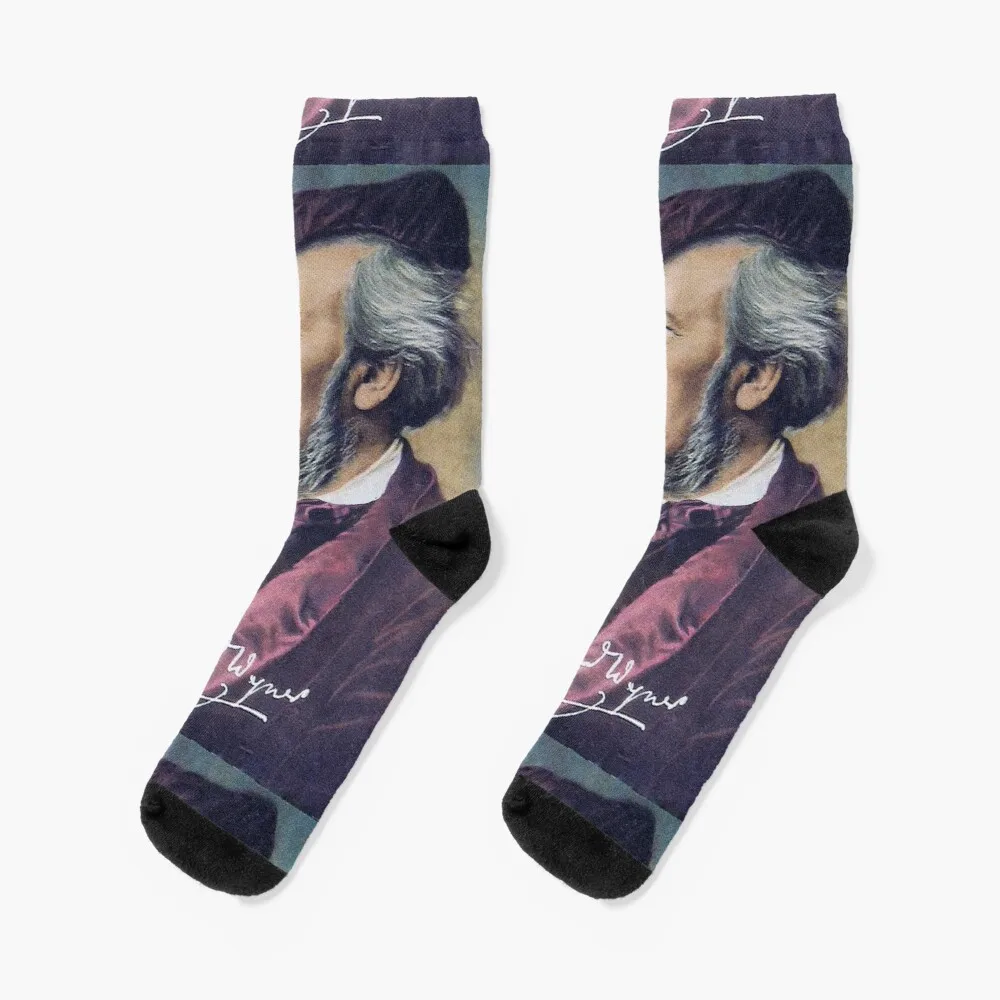 

Richard Wagner profile porrait with autograph Socks