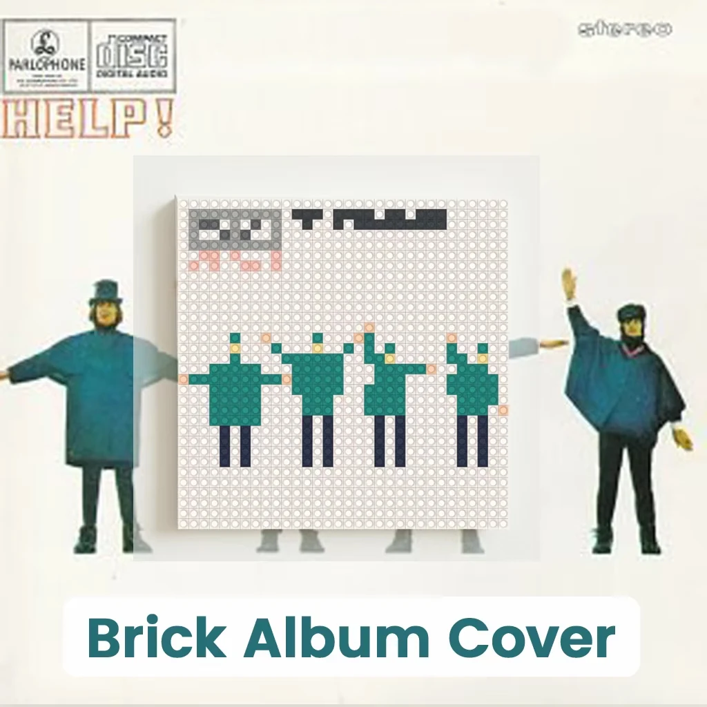 

T-The B-Beatles Rock Band Ablum Cover Music Gift MOC Building Blocks Pixel Art Mosaic Brick Painting Album Cover Wall Poster