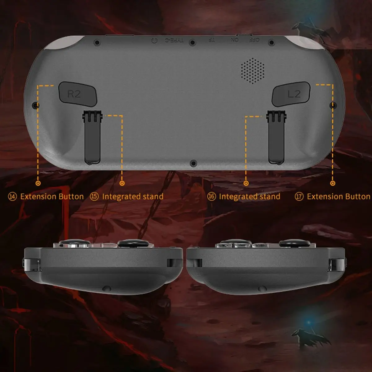 ♬◤Popular Style  ◥SF3000 Retro Handheld Video Game Console 4.5 Inch IPS Screen Game Player 64G 10000+ for PS1//SFC