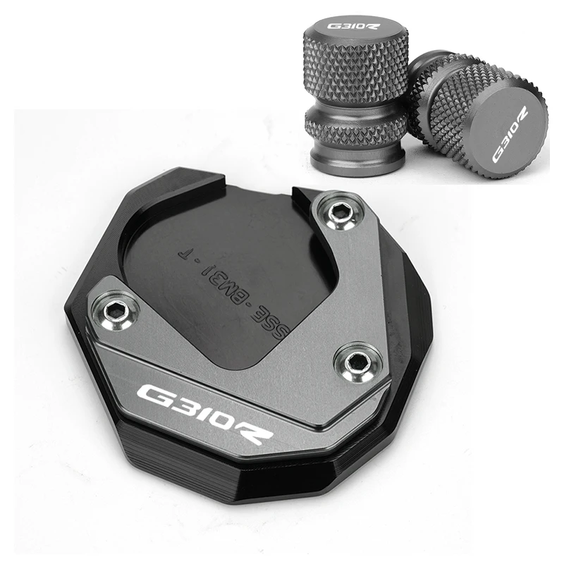 ل BMW G310GS G310R G310 GS R 2018-2023 دراجة نارية الملحقات مسنده القدم الجانب حامل تمديد وسادة دعم لوحة غطاء الصمام #4