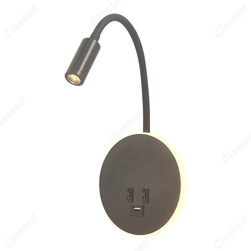 Imagem -05 - Led Ângulo Ajustável Plug-in Luz de Parede Porta de Carregamento Usb Quarto Cabeceira Corredor Luminária Decorativa Eua ue