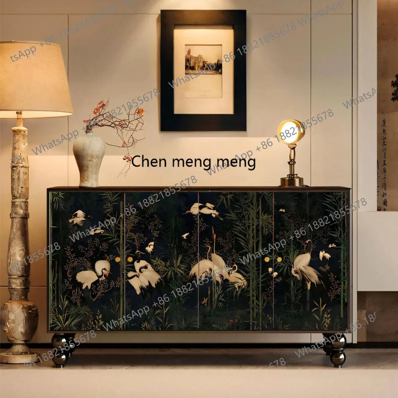 

New Chinese Style French Sideboard Entryway Storage European Retro Decorative Cabinet