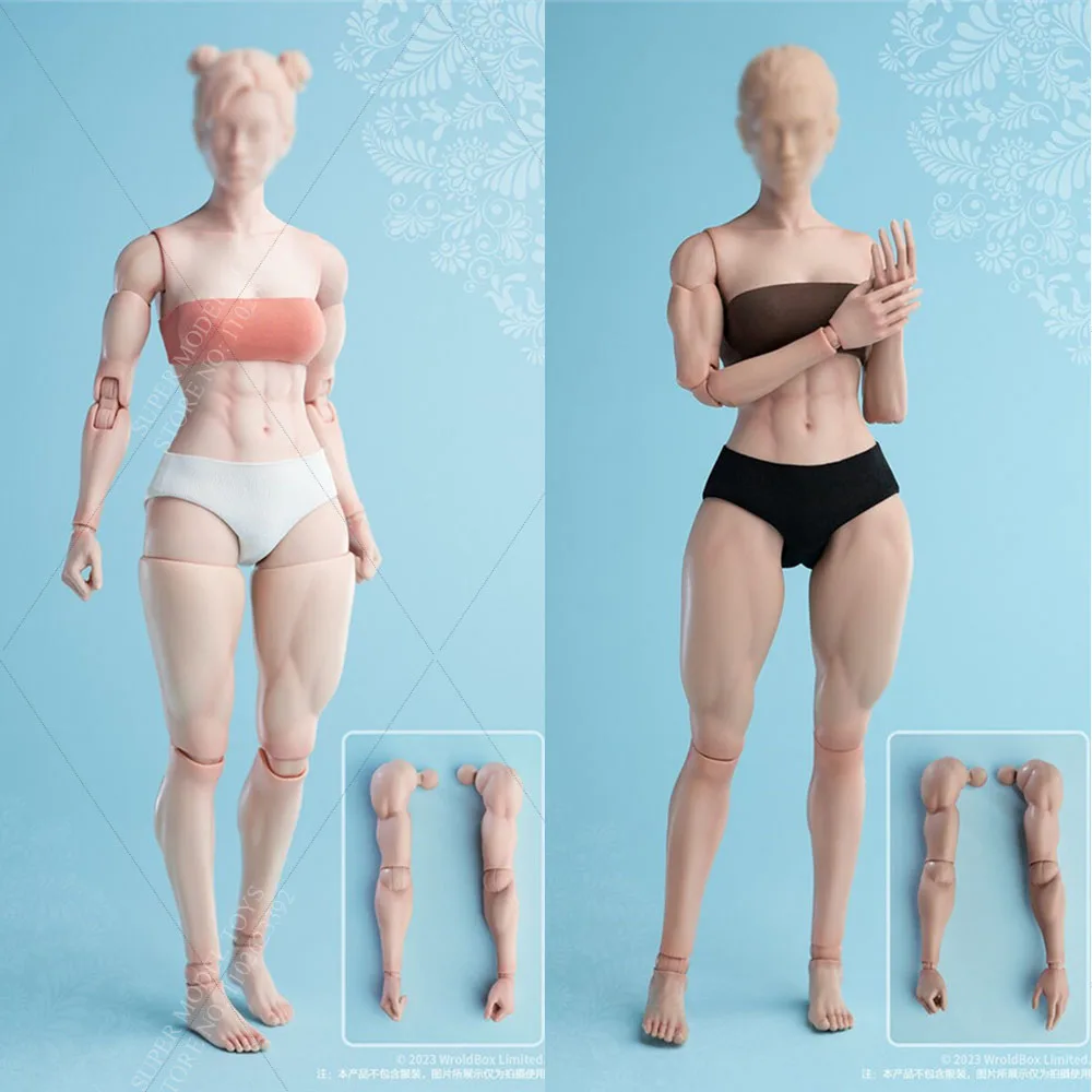 Worldbox AT206 1/6 Scale Women Soldier Super Flexible Joint Body Muscle Version 12-inches Articulated Action Figure Doll