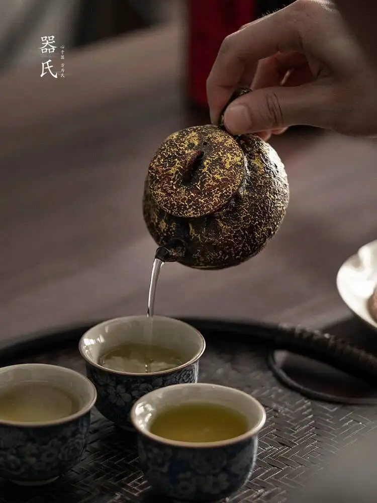 Qishi Lacquer Dragon Single Pot Home Use Specialized For Da Hong Pao Xiao Qing Gan And Pu er Tea