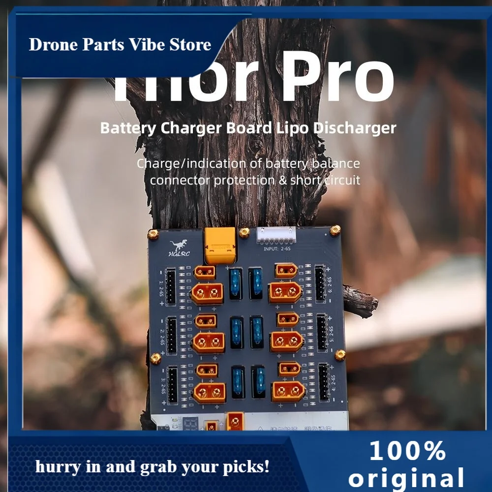 

FyHGLRC Thor Pro 6 Port LIPO Balance Charger Board 40A XT60 XT30 Plug 2-6S LIPO Discharger for IMAX B6 ISDT Q6 Nano HOTA D6 Pro