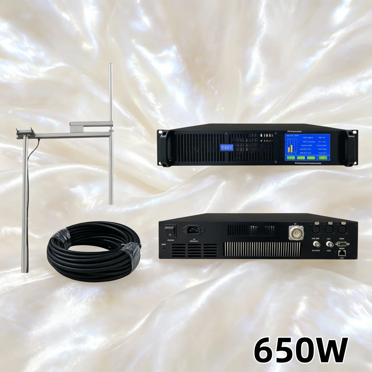 

TG- YXHT-2, 650W FM Transmitter Set Antenna & Cable, RF Coverage, Broadcast Level High Reliability Wholesale