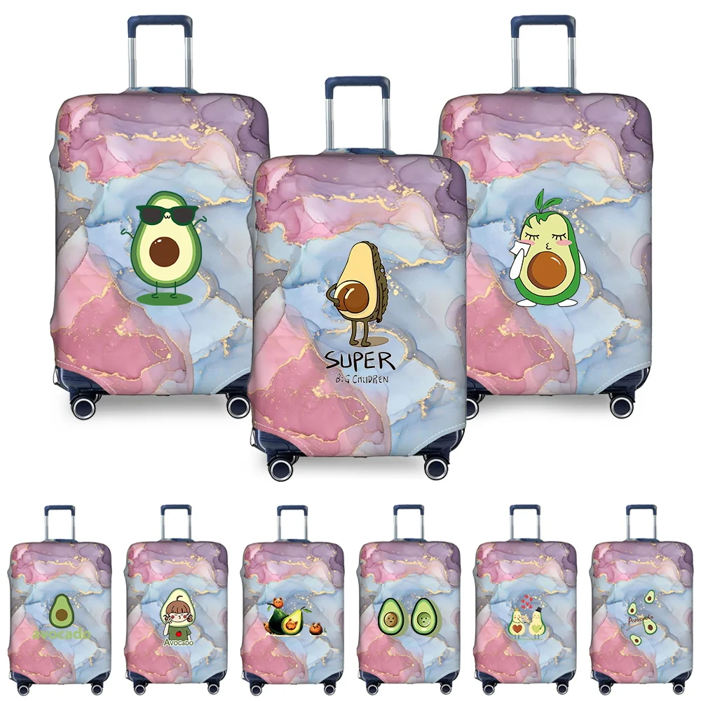 Luggage Cover Stretch Fabric Suitcase Protector Print Avocado Series Baggage Dust Case Covers for18-32 Inch Suitcase Case