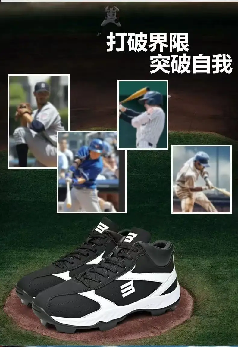 

Men's Baseball Shoes Non-Slip Studded Shoes Baseball and Softball Training Shoes Unisex Comfortable Outdoor Sports Shoes