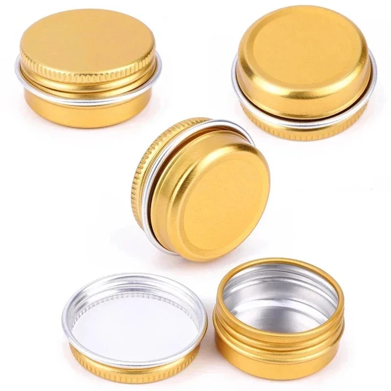 1Pc 5/10/15/20/30g Aluminum Tin Box Empty Metal Jar With Lid Mini Candle Packaging Jars Eye Cream Lip Balm Cosmetic Containers