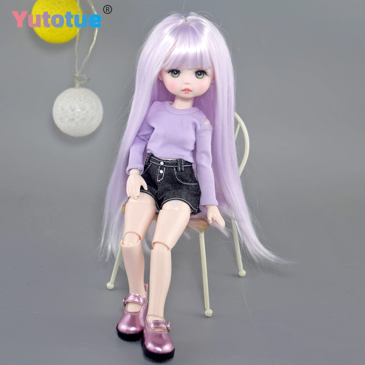 YUTOTUE 30 см высота кукла с зелеными глазами для девочек со съемным модным комплектом одежды прямой парик детский подарок
