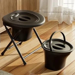 Discount Elderly Sit Toilet Removable Portable Anti-slip Bathroom Fixture Home Bedroom Toilet with Cover for Pregnant Women