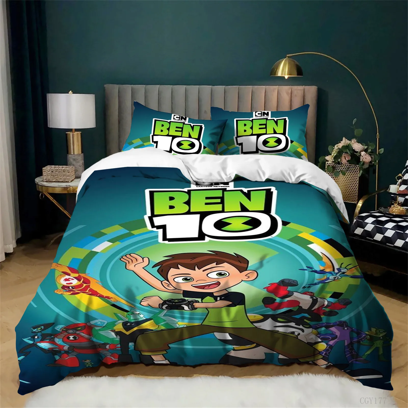 

Bedding Set Lightweight be-n 10 Quilt Cover,Soft Bedding Set Duvet Cover Set for Room Decor Comforter Set 3 Pcs All-Season