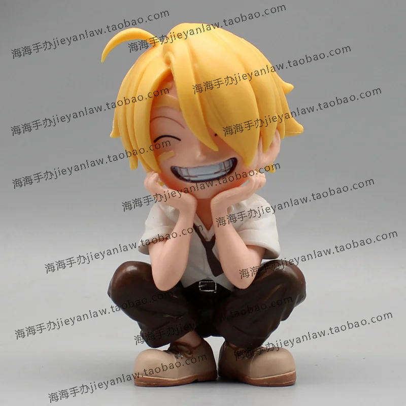 Figurines d'action One Piece, Luffy, Sanji, Roronoa Zoro, Monkey D Luffy, Anime PVC Zoro, modèle de jouet cadeau, menton à trois épées, 12cm