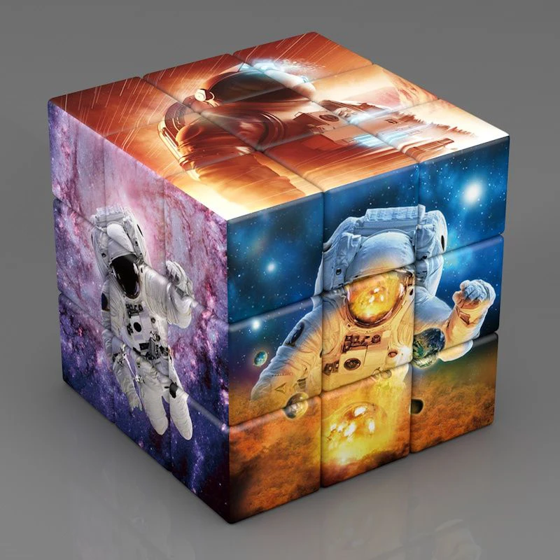 Kids 3x3x3 Magic Cube Planet Astronaut Famous Painting Celebrities 3x3 Puzzle Cube Toy for Children Educational Magico Cubo Gift