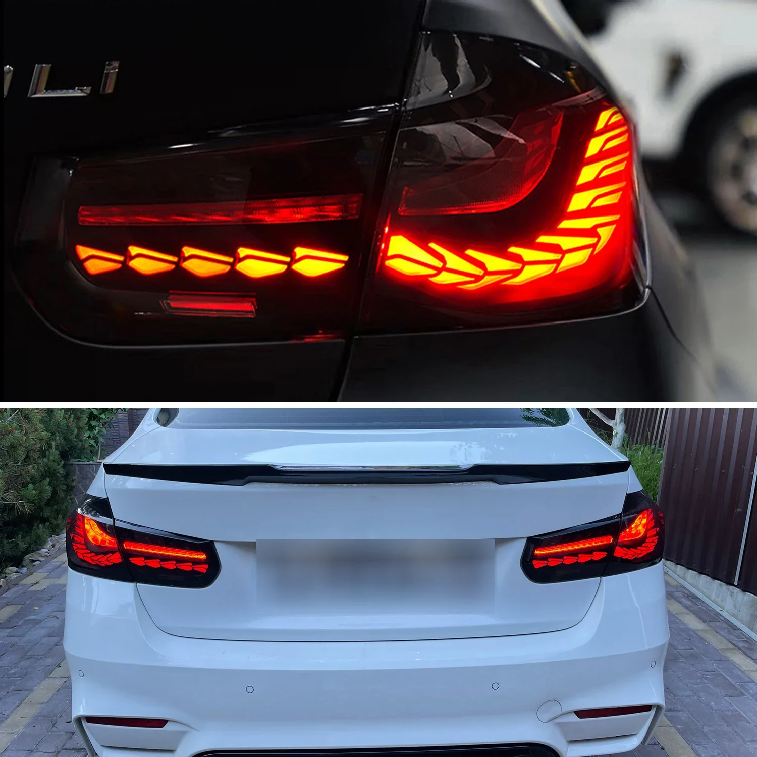 HCMOTIONZ Car Rear Lamps Assembly M3 320i 335I 328I F30 F80 F35 F38 LED Tail Lights for BMW 3 Series