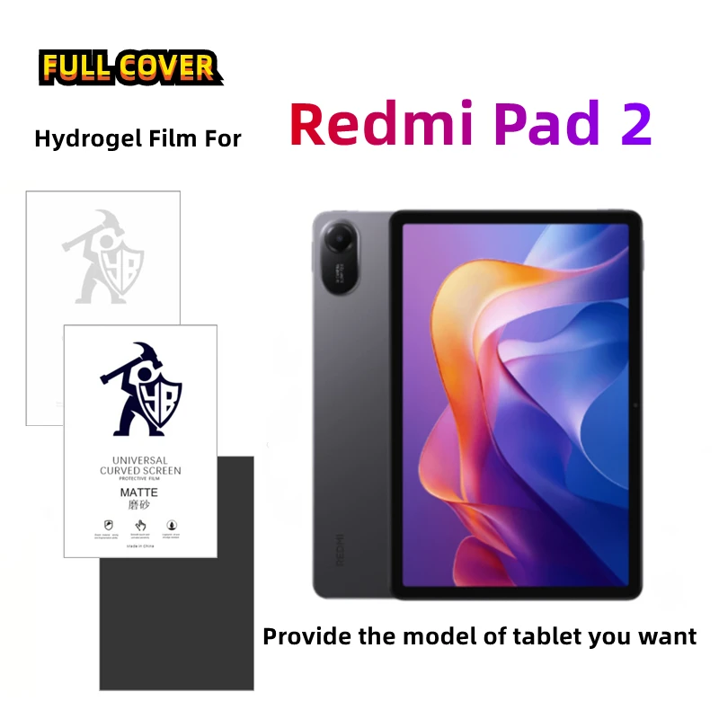 

2pcs Matte Tablets Hydrogel Film For Redmi Pad 2 HD Screen Protector For Xiaomi Redmi Pad2 11.0 inches Anti Spy Protective Film