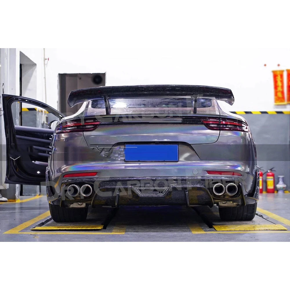 Dry Carbon Fiber Rear Trunk Spoiler Wings Forged Carbon  Spoiler Car Styling Car Tuning For Porsche Panamera 971 2017-2019