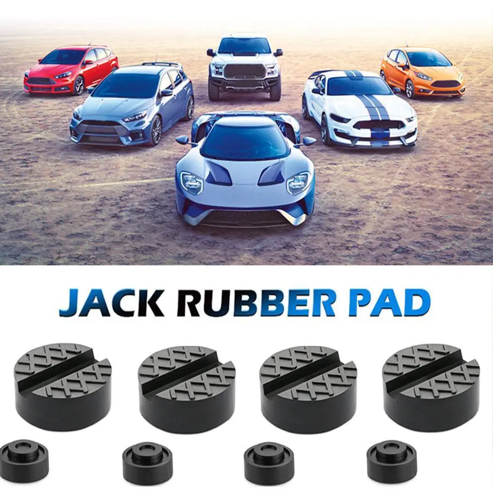 Car Jack Rubber Pad Round Anti-skid Buffer Jack Support Rubber Slotted Frame Block Jack Universal Car Accessories