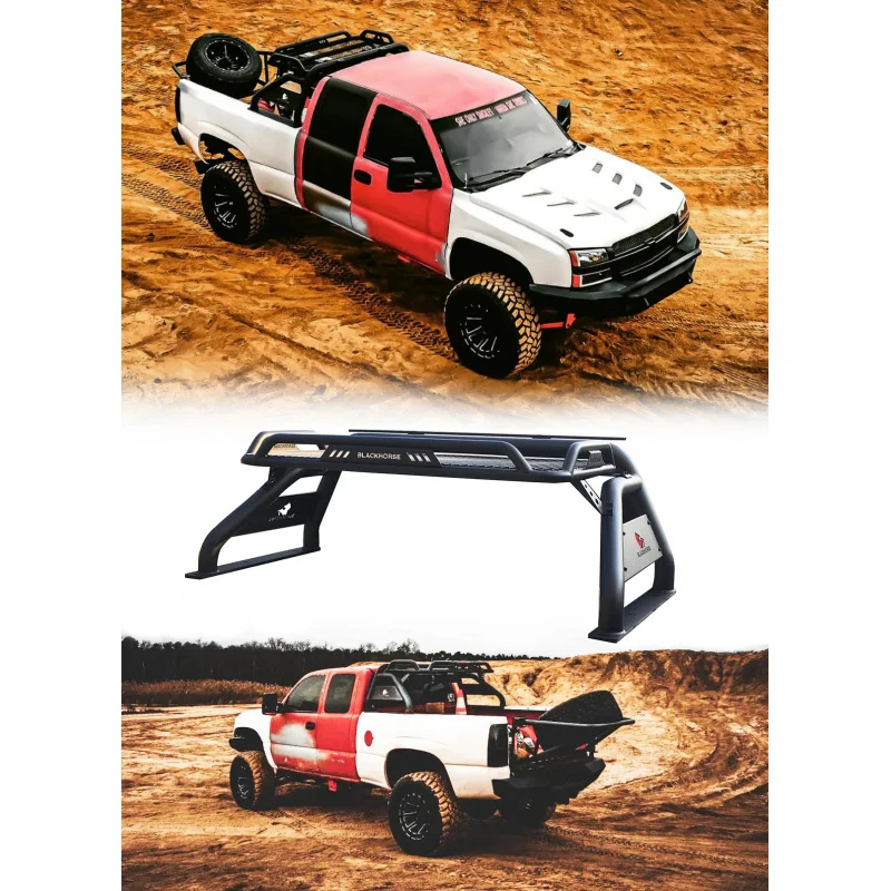 

Universal Iron Steel Roll Pickup Truck Sports Bar Basket Anti-Corrosion LED Heavy Duty Hilux Tacoma