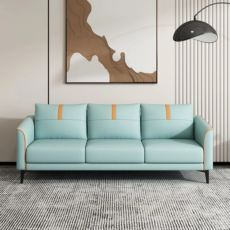 Simple fabric sofa living room small apartment rental apartment bedroom clothing store sitting area double triple small sofa