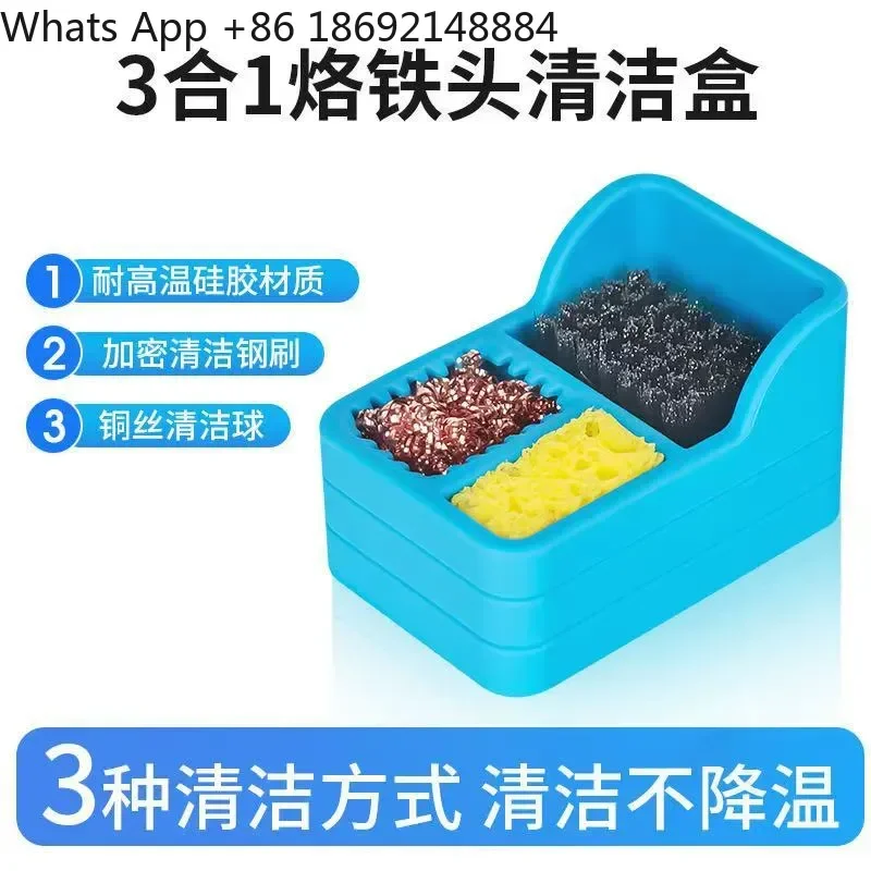 Tin Slag Storage Box for Small Cleaning Seat and Soldering Iron Cleaner High Temperature Resistant Soft Silicone Tin Slag Box