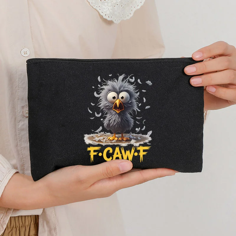 

F-Caw-F Забавная курица F Caw F Rooster Meme Женская косметичка Сумка для мытья Сумка для ванны Дорожные сумки для помады Подарок на девичник