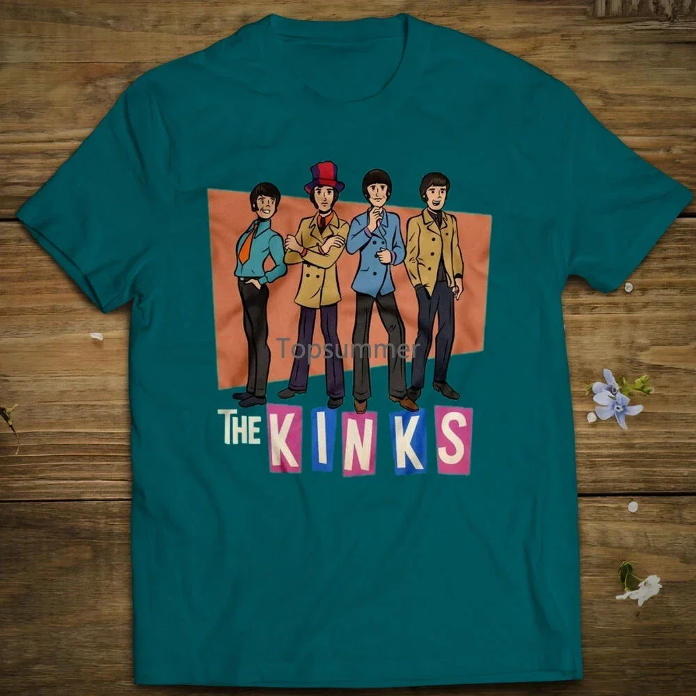 Футболка The Kinks Pete Quaife Dave Davies Ray Davies Mick Avory