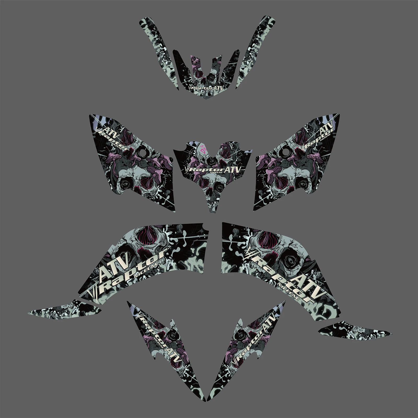 

For Yamaha Raptor250 YFM250 Raptor 250 2008-2023 2012 2013 ATV Graphics Background Decals Sticker Decoration Protector Sticker